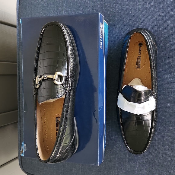 NIB Mens Easy Strider Timeless Classy Comfort Loafer Shoes Black Croc Size 10 - Picture 6 of 16